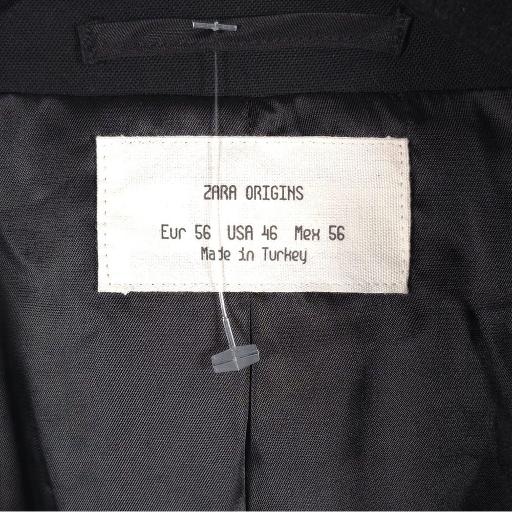 ZARA ORIGINS NWOT 100% WOOL 2 Button Blazer Sport Coat 1564/104/800 Size 46 - Picture 2 of 14